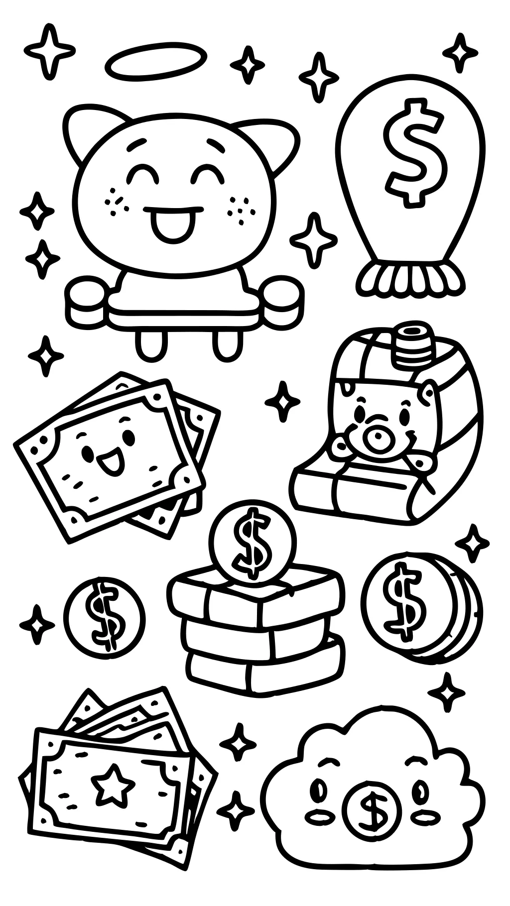 coloring pages money